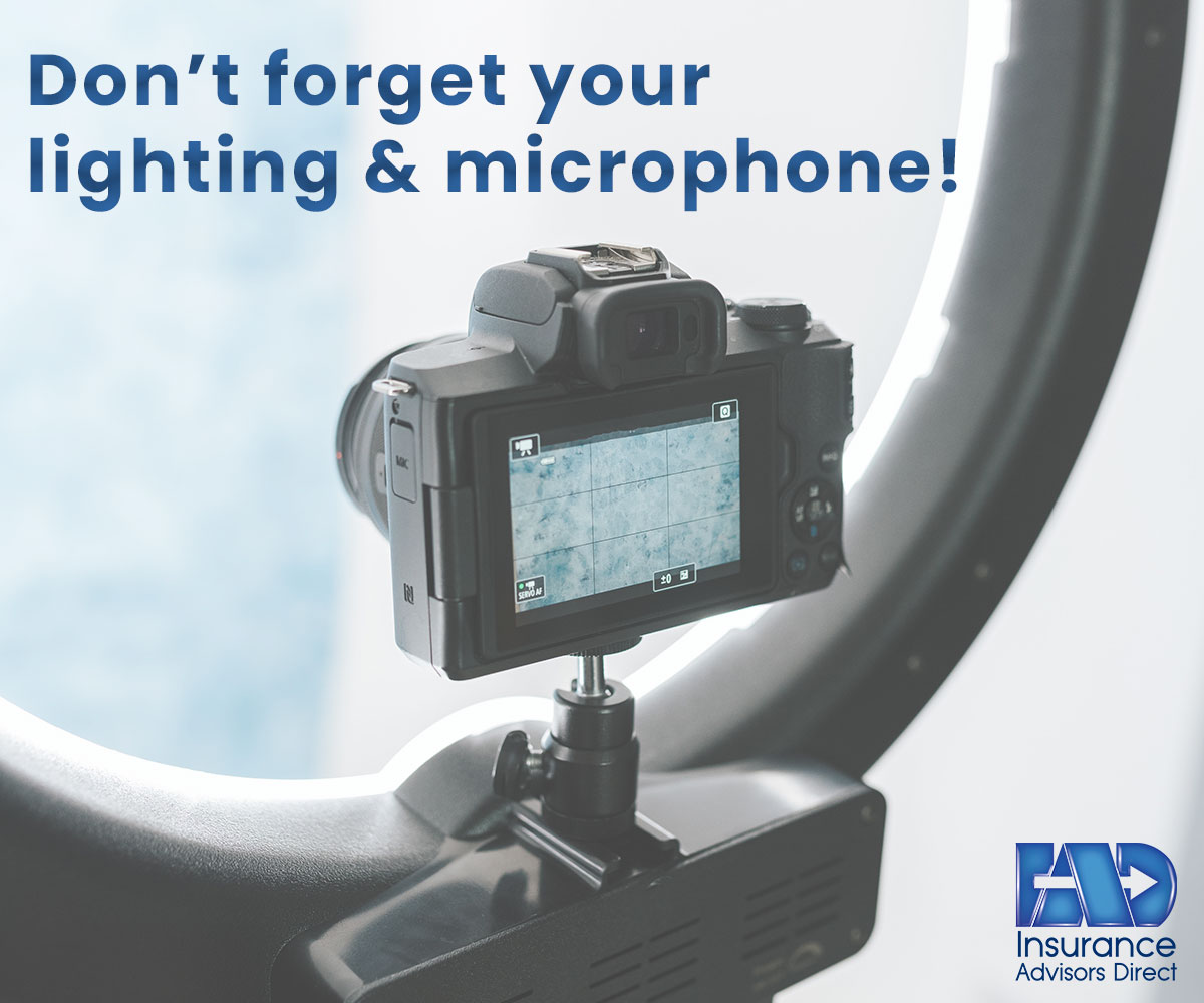 Don't forget your lighting & microphone when you're capturing high quality video content for digital marketing purposes!