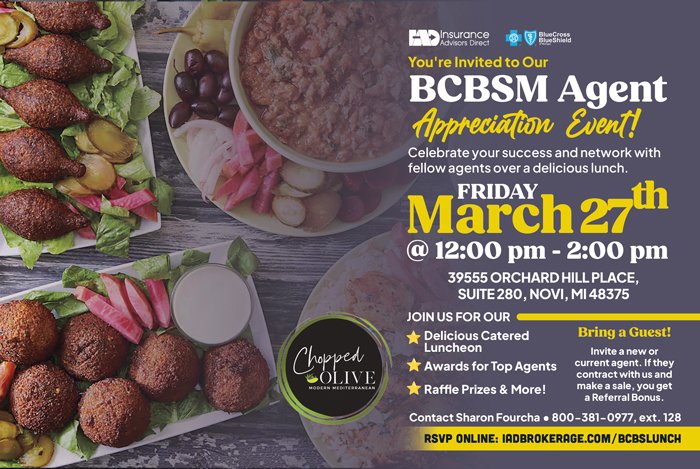 Join us for an exclusive BCBSM Agent Appreciation Event!